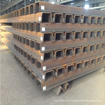 high strength Q235B cold rolling used u type steel sheet pile for structral pipes